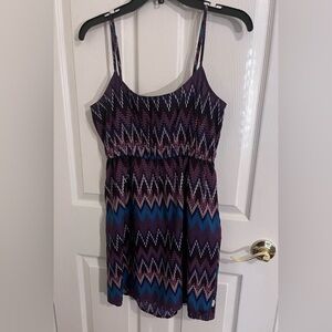Roxy Fun Beachy Boho Chevron pattern Dress. Size M.